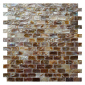 Glossy Bathroom Wall Decor Pieces Shell Mosaic Tiles on Mesh